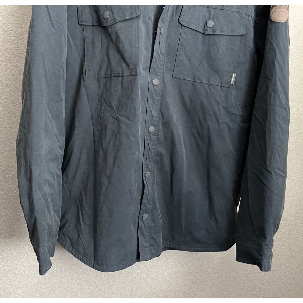 New! Eddie Bauer Men’s L Fleece Lined Shirt Jacket Shacket - Picture 3 of 12